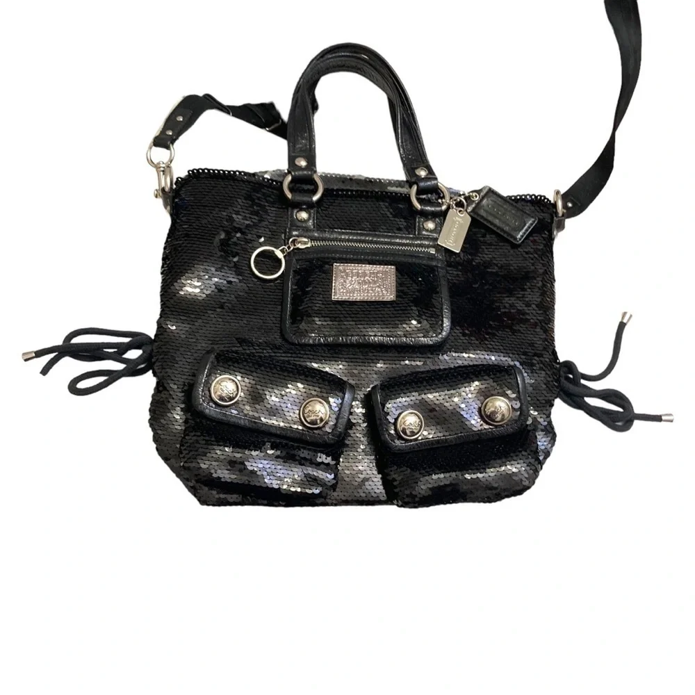 Coach Poppy Limited Edition Sequin Spotlight Tote Shoulder Bag 13821 rare